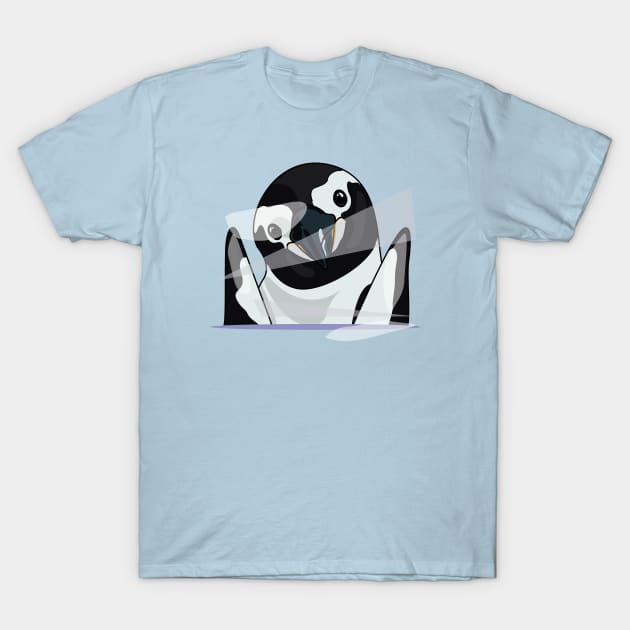 Penguin Peek-a-Boo T-Shirt by Fun Funky Designs